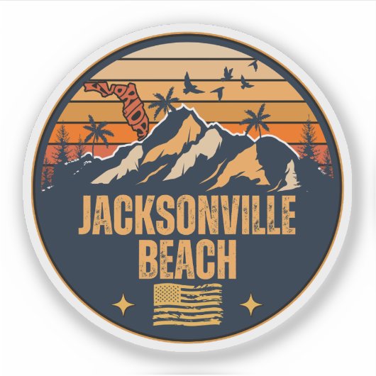 Jacksonville Beach, Florida Sticker (Voorkant)