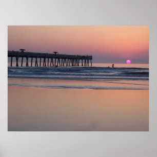 Jacksonville Beach, Florida Sunrise Poster