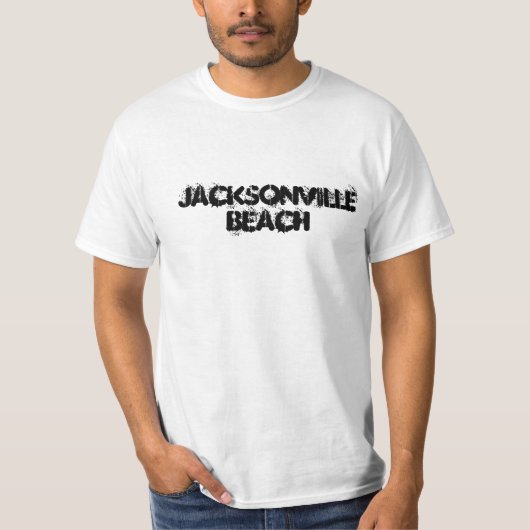 Jacksonville Beach Florida Text T-shirt Shirt (Voorkant)