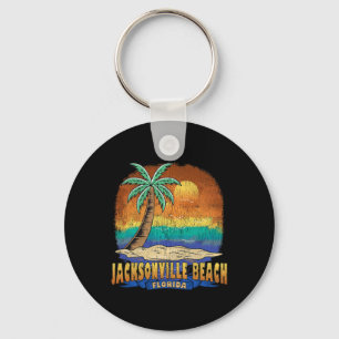 Jacksonville Beach Florida Vintage in nood Souv Sleutelhanger