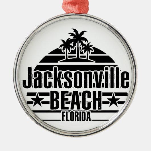 Jacksonville Beach Metalen Ornament (Voorkant)
