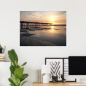 Jacksonville Beach Sunrise - Pier Poster (Thuiskantoor)