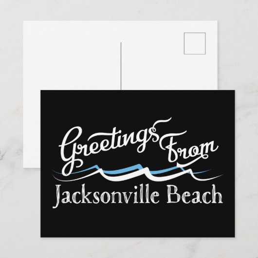 Jacksonville Beach Water Waves Briefkaart (Voorkant / Achterkant)