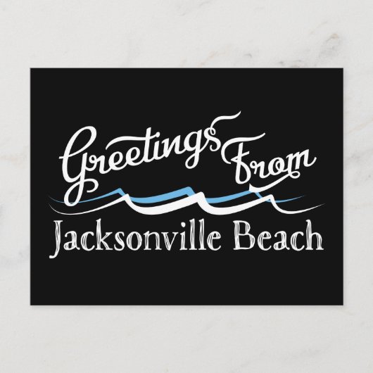 Jacksonville Beach Water Waves Briefkaart (Voorkant)