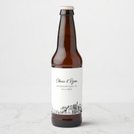 Jacksonville-bezienswaardigheden gepersonaliseerd  bier etiket