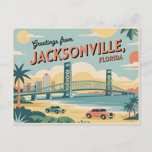  Jacksonville-Briefkaart | Groeten van Briefkaart (Voorkant)