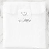 Jacksonville Bruiloft oriëntatiepunten Favor Dank  Vierkante Sticker (Tas)