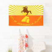 Jacksonville city flag Florida USA Verenigde State Spandoek (Insitu)