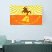 Jacksonville city flag Florida USA Verenigde State Spandoek (Beurs)