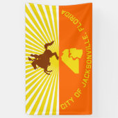 Jacksonville city flag Florida USA Verenigde State Spandoek (Verticaal)