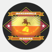 Jacksonville Diamond Ronde Sticker (Voorkant)