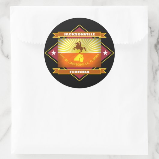 Jacksonville Diamond Ronde Sticker (Tas)