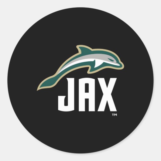 Jacksonville Dolfijnen Icon Ronde Sticker (Voorkant)