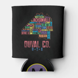 Jacksonville Duval County Florida Map USA Blikjeskoeler