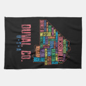 Jacksonville Duval County Florida Map USA Theedoek (Horizontaal)