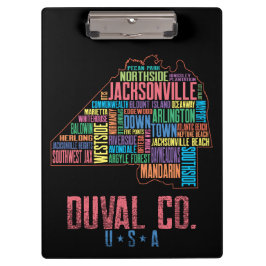 Jacksonville Duval County Florida Word Art Beaches Klembord