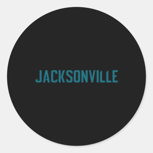 Jacksonville Duval Jaguars Blauwgroen tekst Ronde Sticker (Voorkant)