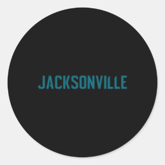 Jacksonville Duval Jaguars Blauwgroen tekst Ronde Sticker