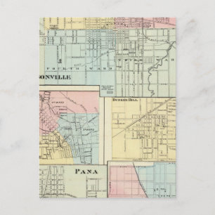 Jacksonville, Edwardsville, Pana Briefkaart