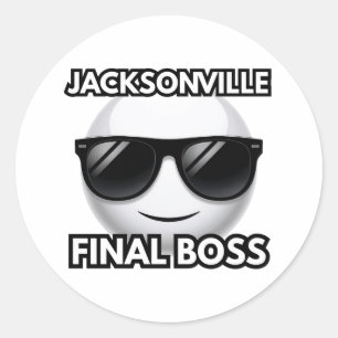 Jacksonville Eindbaas Cool Emoji Ronde Sticker