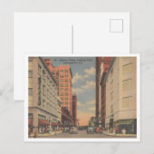Jacksonville FL, Adams Street Uitzicht, 1955 Briefkaart (Voorkant / Achterkant)