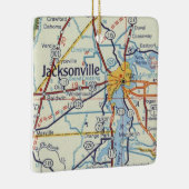 Jacksonville FL  Map Keramisch Ornament (Rechts)