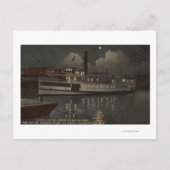 Jacksonville, FL - Night Uitzicht St. Johns River Briefkaart (Voorkant)