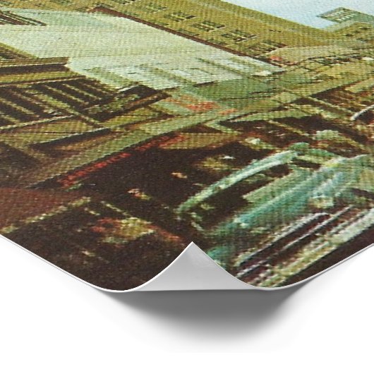 Jacksonville, FL street scène 1960 Poster (Hoek)