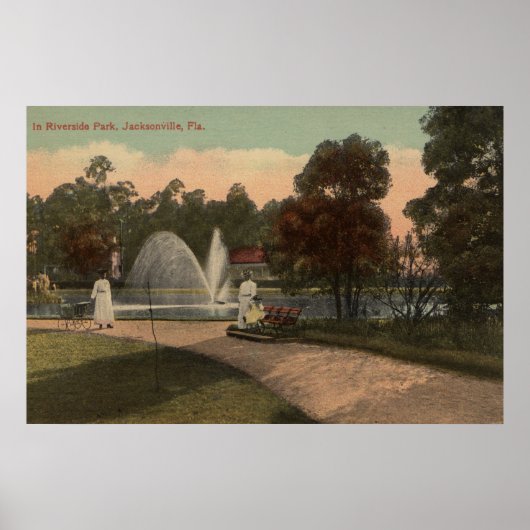 Jacksonville, FL - Uitzicht van Riverside Poster (Voorkant)
