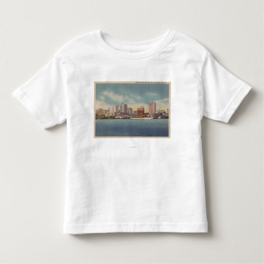 Jacksonville, FL - Uitzicht voor het waterfront &  Kinder Shirts (Voorkant)