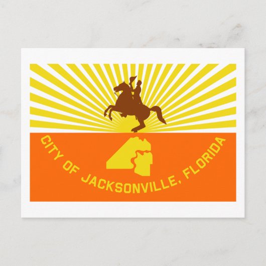 Jacksonville Flag Briefkaart (Voorkant)