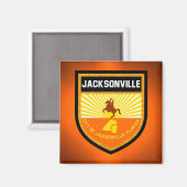 Jacksonville Flag Magneet (Voorkant / Achterkant)