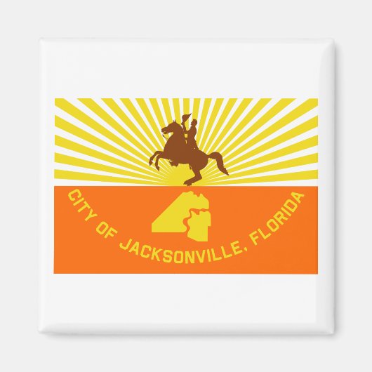 Jacksonville Flag Magneet (Voorkant)