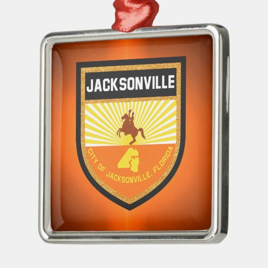 Jacksonville Flag Metalen Ornament (Links)
