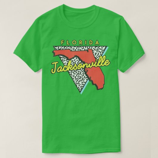 Jacksonville Florida 80s Design Souvenirs T-shirt (Design voorkant)