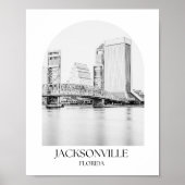 Jacksonville Florida Arch fotoprint Poster (Voorkant)