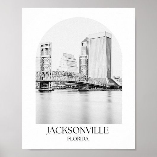 Jacksonville Florida Arch fotoprint Poster (Voorkant)