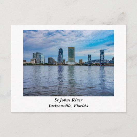 Jacksonville Florida avond Briefkaart (Voorkant)