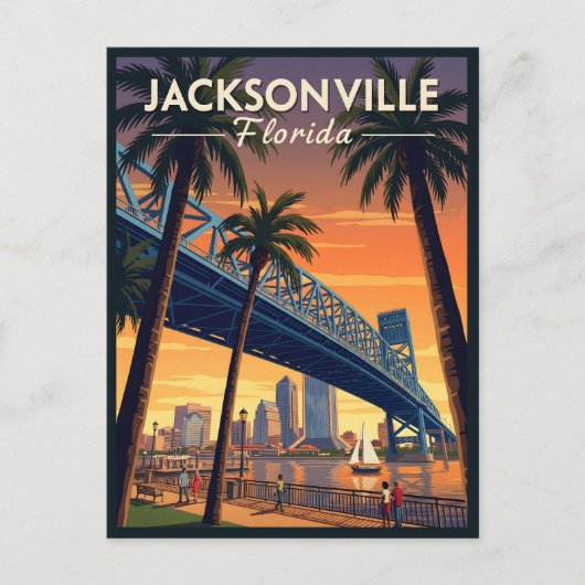 Jacksonville Florida Briefkaart (Voorkant)