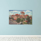 Jacksonville, Florida - Buiten Uitzicht van Hotel Canvas Afdruk (Insitu (Houten vloer))