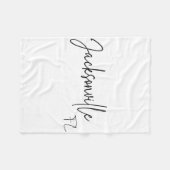 Jacksonville Florida Ca Retro  Fleece Deken (Voorkant (Horizontaal))