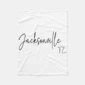Jacksonville Florida Ca Retro Fleece Deken (Voorkant)