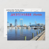 Jacksonville Florida Cityscape Briefkaart (Voorkant / Achterkant)