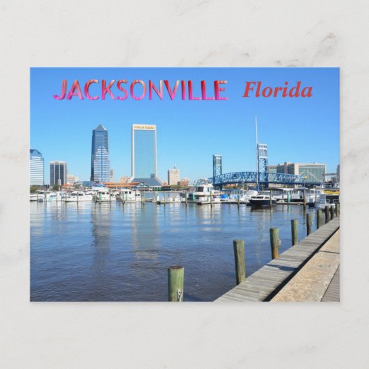 Jacksonville Florida Cityscape Briefkaart (Voorkant)
