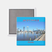 Jacksonville Florida Cityscape Magneet (Voorkant / Achterkant)