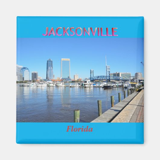 Jacksonville Florida Cityscape Magneet (Voorkant)