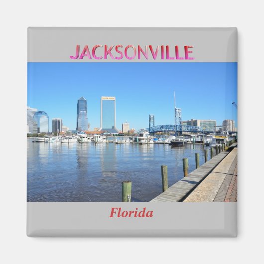 Jacksonville Florida Cityscape Magnet (Voorkant)