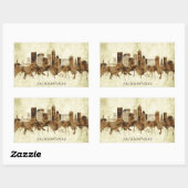 Jacksonville Florida Cityscape Rechthoekige Sticker (Vel)