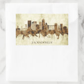 Jacksonville Florida Cityscape Rechthoekige Sticker (Tas)