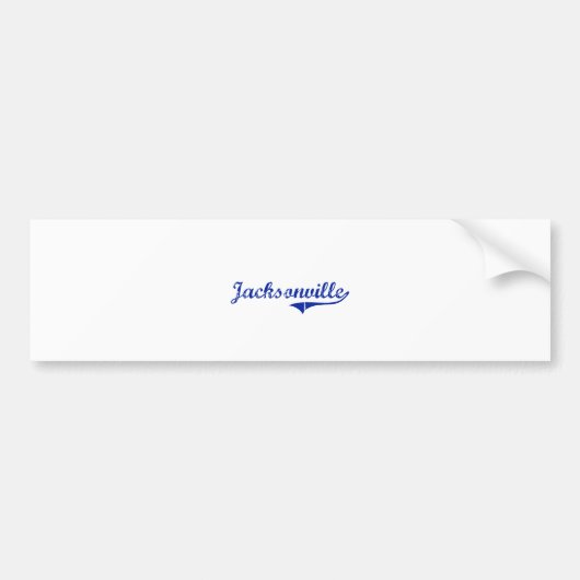 Jacksonville Florida Classic Design Bumpersticker (Voorkant)